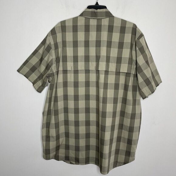 CARHARTT Force Ridgefield Shirt Men XL Olive Green Plaid Button Down Relaxed Fit - Picture 5 of 11